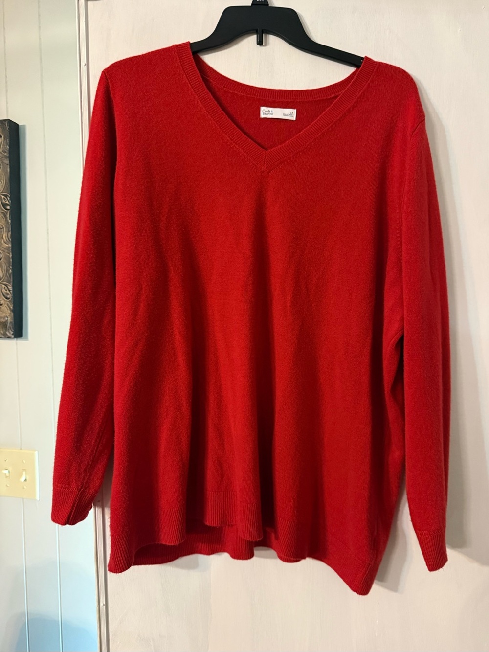 croft & barrow Bright Red V-Neck Sweater